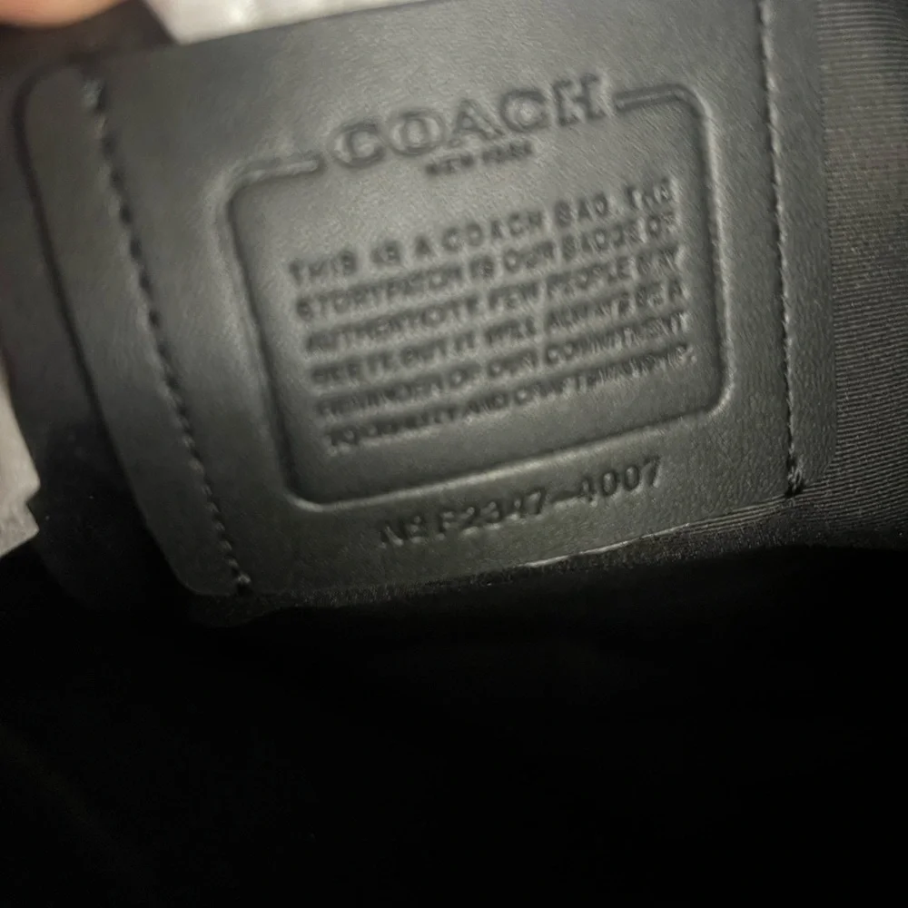 Coach Black Leather Men's Bag